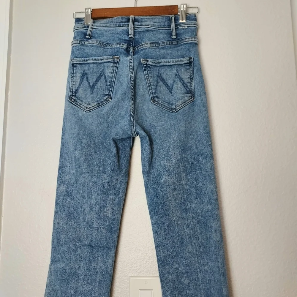 MOTHER The Hustler Sneak Jeans High-Rise Mini Flare Size 25